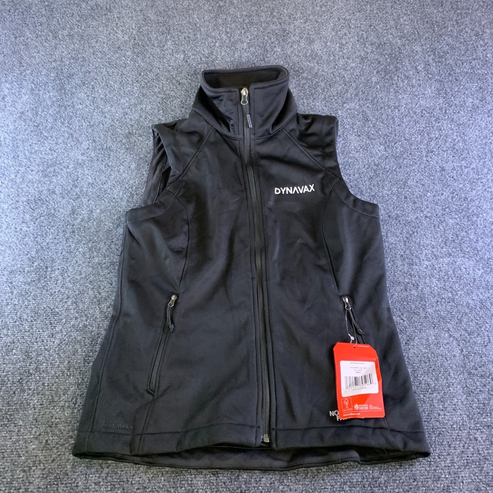 The North Face DYNAVAX Ridgewall Soft Shell Vest Womens Small Black Full Zip
